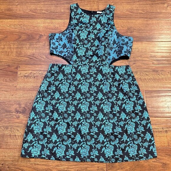 NWT Anthropologie Hutch satin jacquard cutout shift dress - Picture 2 of 6